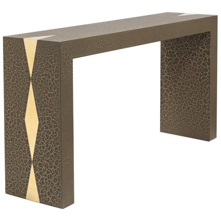 The Crackle Console Table by Talisman Bespoke  For Sale