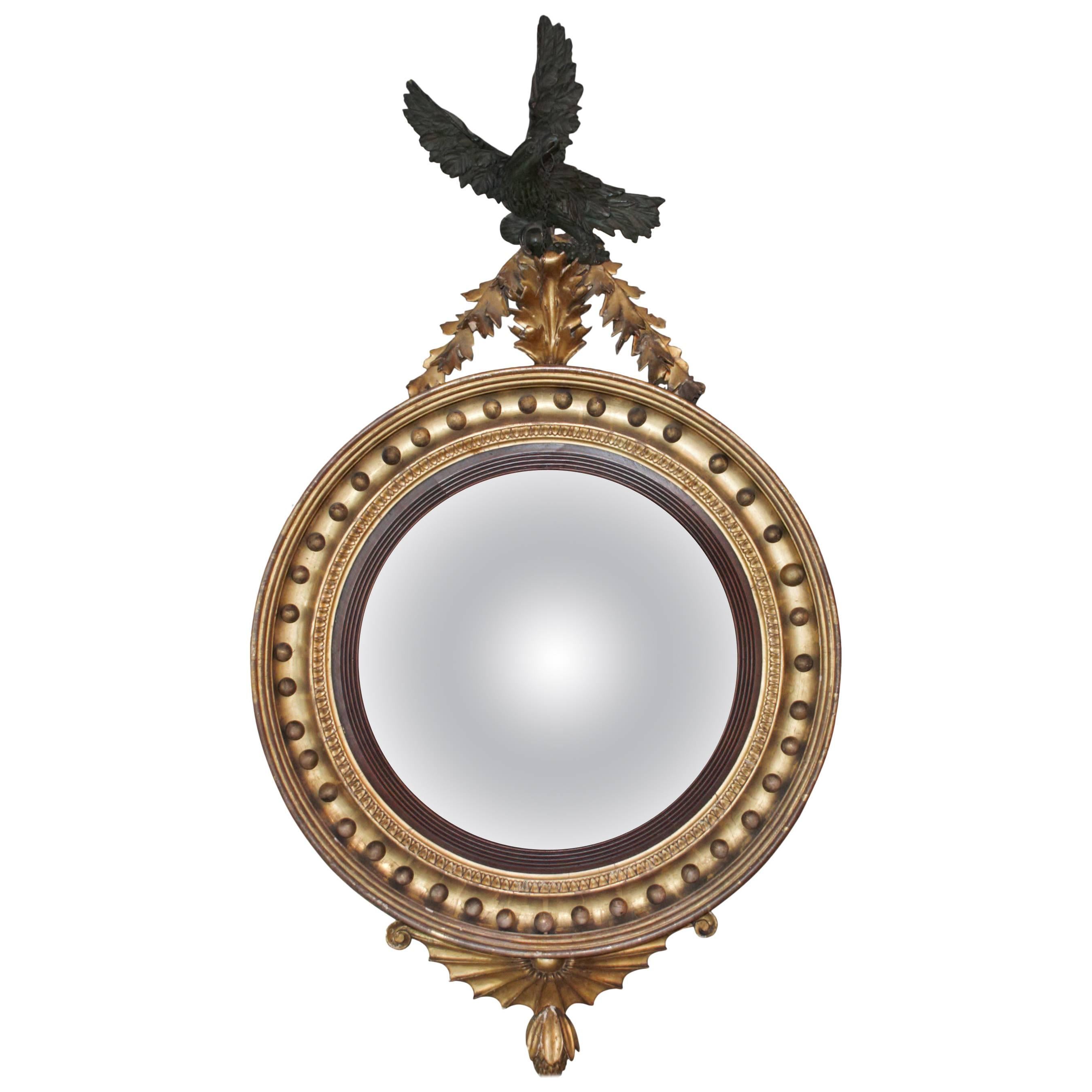 Regency Convex Mirror For Sale
