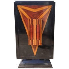 Stunning Walnut Rosewood Ebonised Art Deco Drinks Cabinet