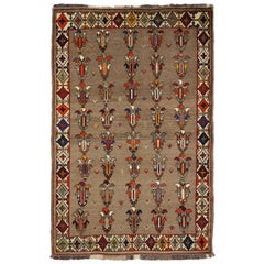 Vintage Persian Shiraz Rug with Mid-Century Modern Style