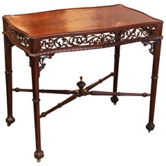 Mahogany Chippendale Style Tea Table or Server 12