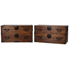 Antique Japanese Two-Piece Tansu