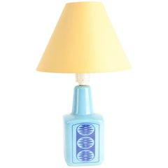 Delightful Danish Blue Ceramic Lamp with Radio Frequency Motto 8