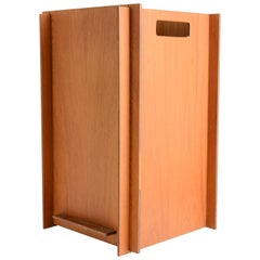 Danish Wood Worker Teak Puzzle Waste Bin in Teak with Interlocking Sides