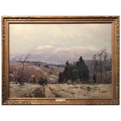 Antique Chauncey Foster Ryder Landscape Oil Painting, First Snow on Moosilauke, NH