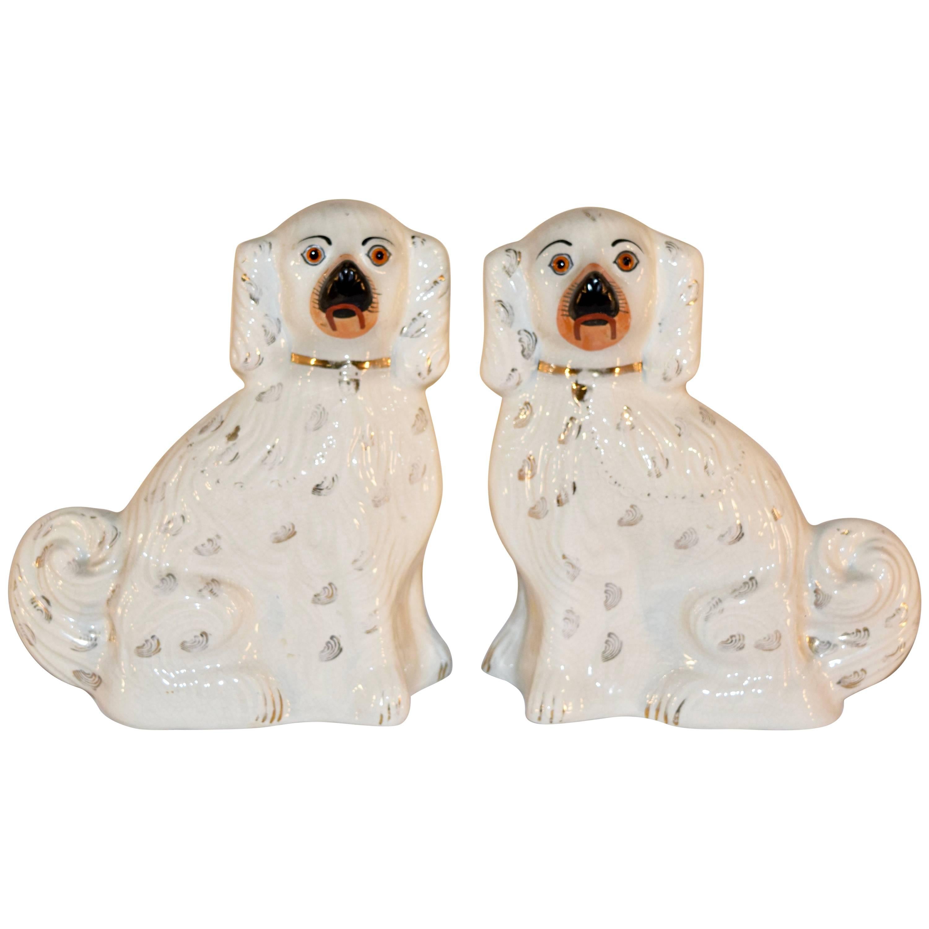 Pair of Large 19th Century Staffordshire Spaniels