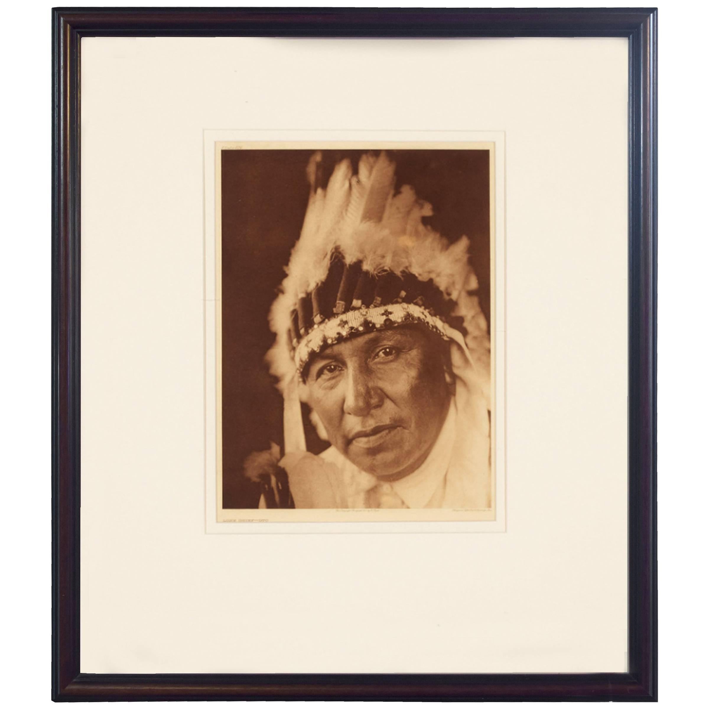 Lone Chief Oto Photograph by Edward S. Curtis, 1927