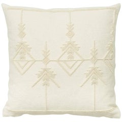 Schumacher Artigianale Italian Handwoven Cotton Wool White Two-Sided 23" Pillow