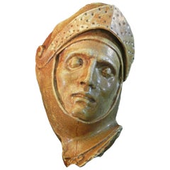 "Golden Knight," Lifelike Art Deco Wall Sculpture by Pietro Melandri 8
