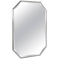 Elegant Rectangular Mirror with Delicately Beaded Frame