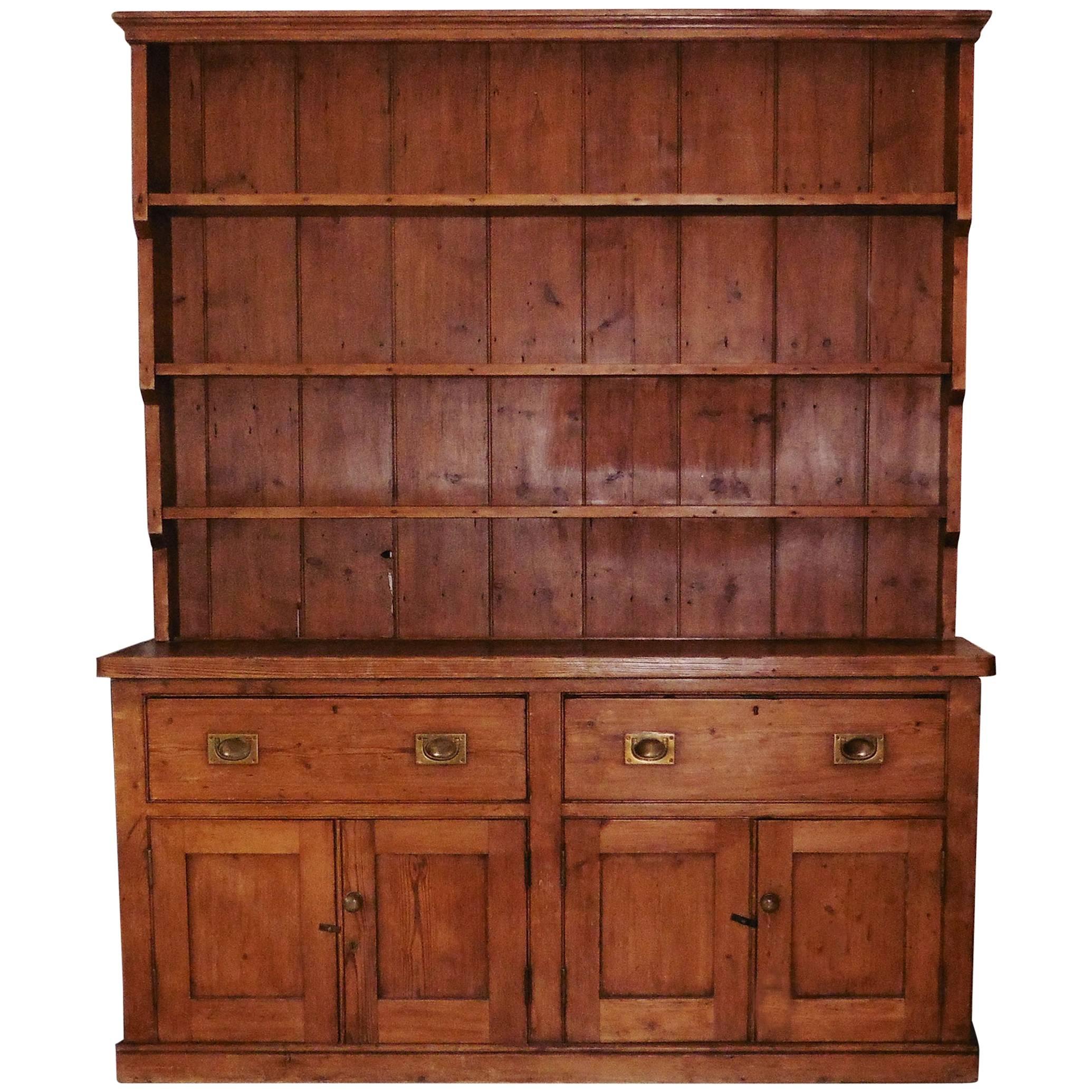 19th Century English Pine Welsh Dresser