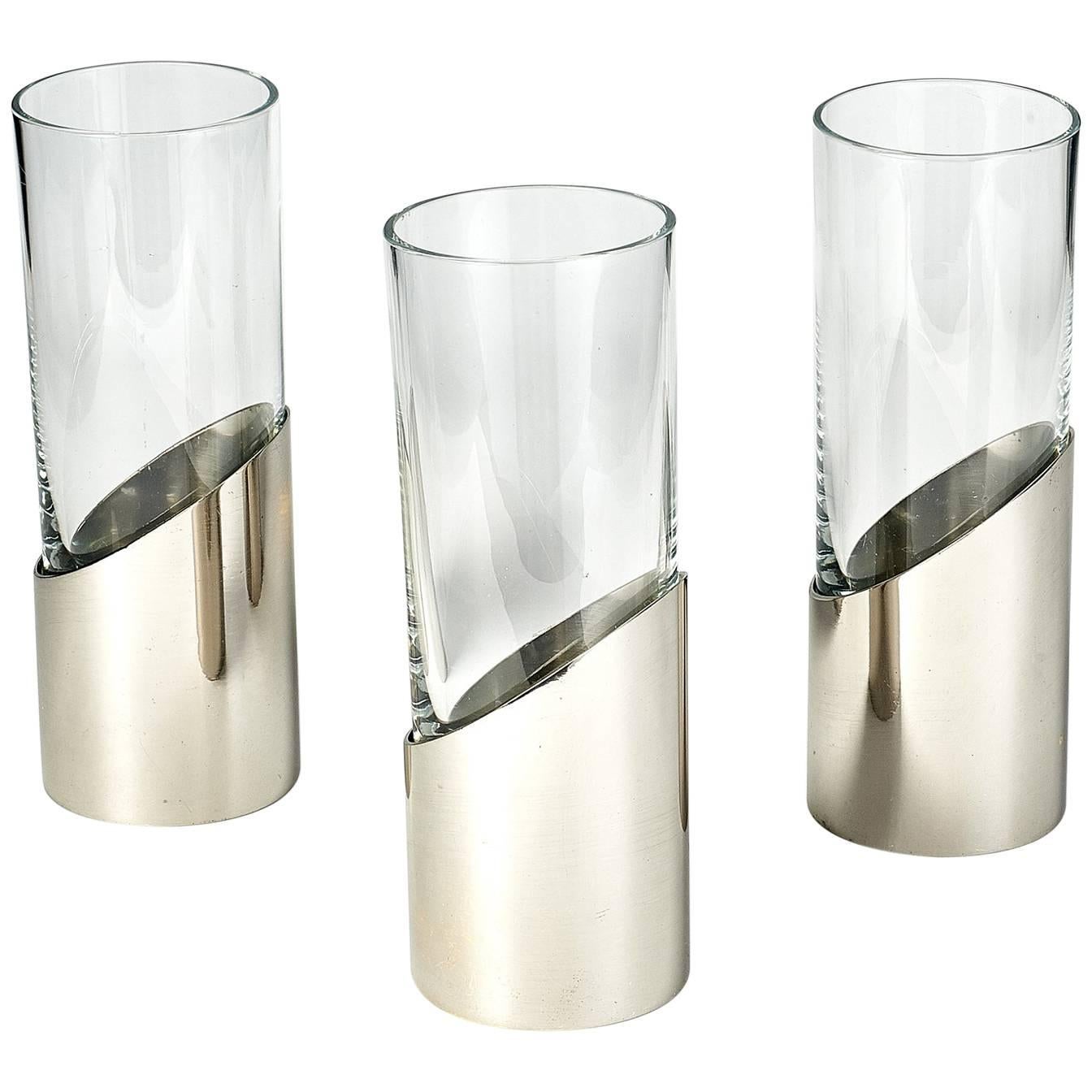 Set of Three Vases by Gabriella Crespi, 1970s For Sale