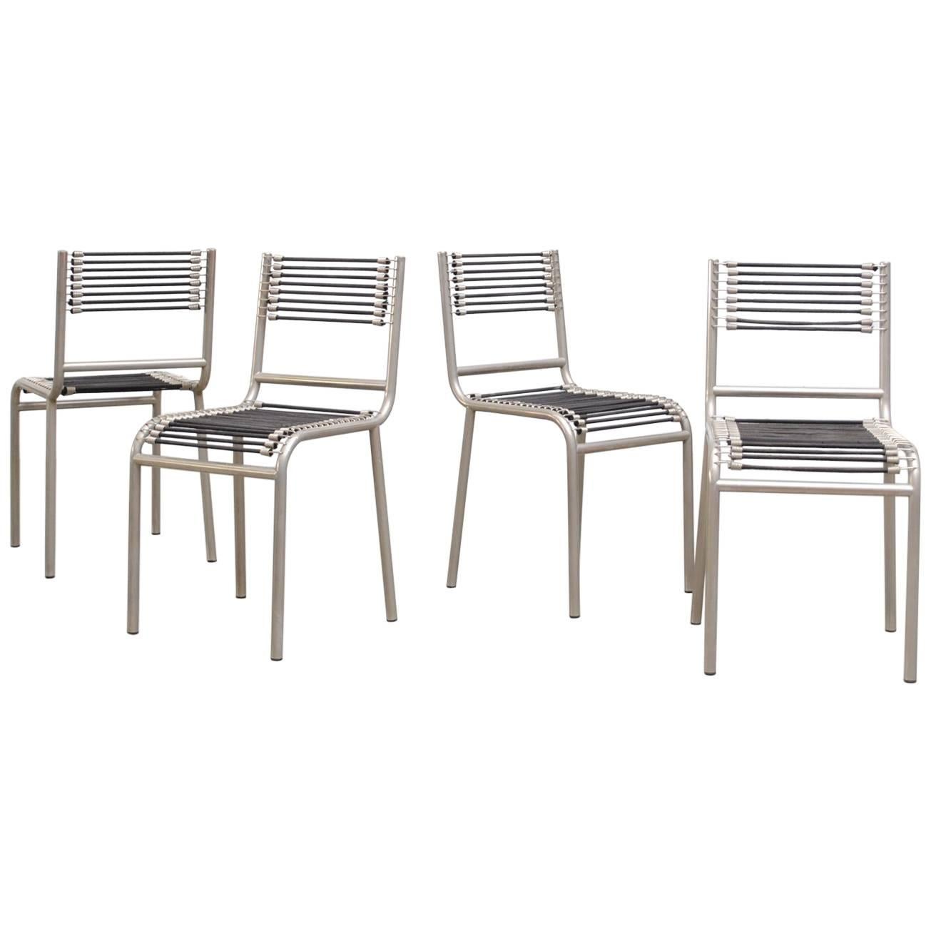 René Herbst Nickel-Plated Sandows Chairs