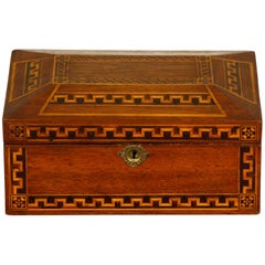 Walnut Box with Inlaid Design