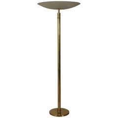 Floor Lamp by Pietro Chiesa for Fontana Arte Brass Crystal Vintage, Italy, 1940s
