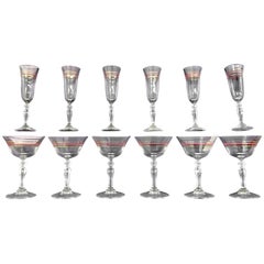 Beautiful Italian Set of 12 Drinking Glasses