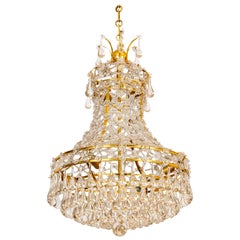 Crystal and Gilt Bronze Chandelier