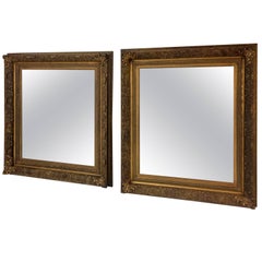Two 19th Century, Dutch Feather Frame Mirrors