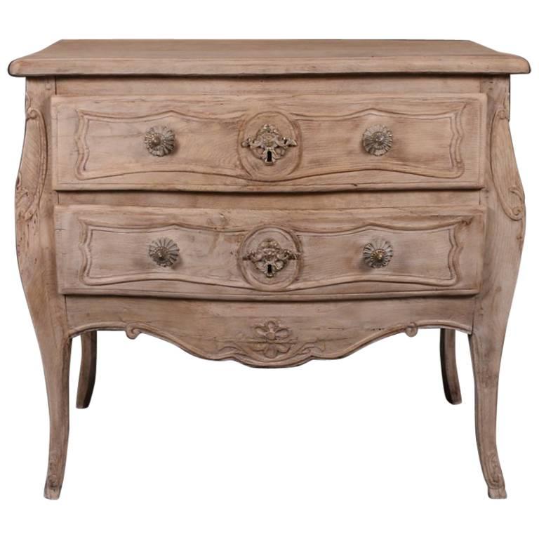 18th Century French Bleached Oak Commode