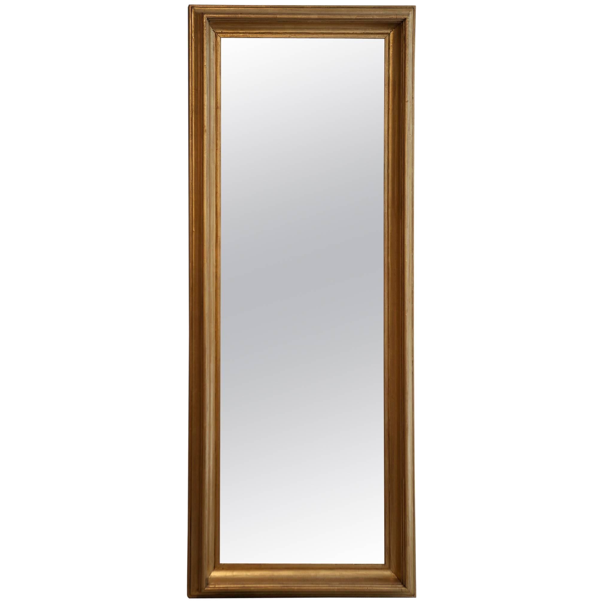 Contemporary Mis En Demeure Mirror with Gold-Plated Frame For Sale