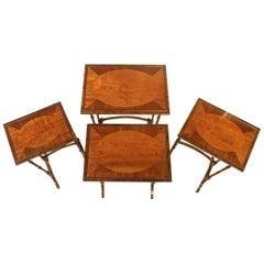 Fine Quality Edwardian Period Mahogany Quartetto Nest of Four Tables