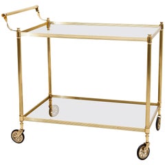 Brass Bar Cart, 1960s Brass Bar Cart, 1960s