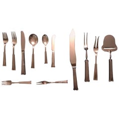 Danish Sterling Silver Flatware Set by Orla Vagn Mogensen