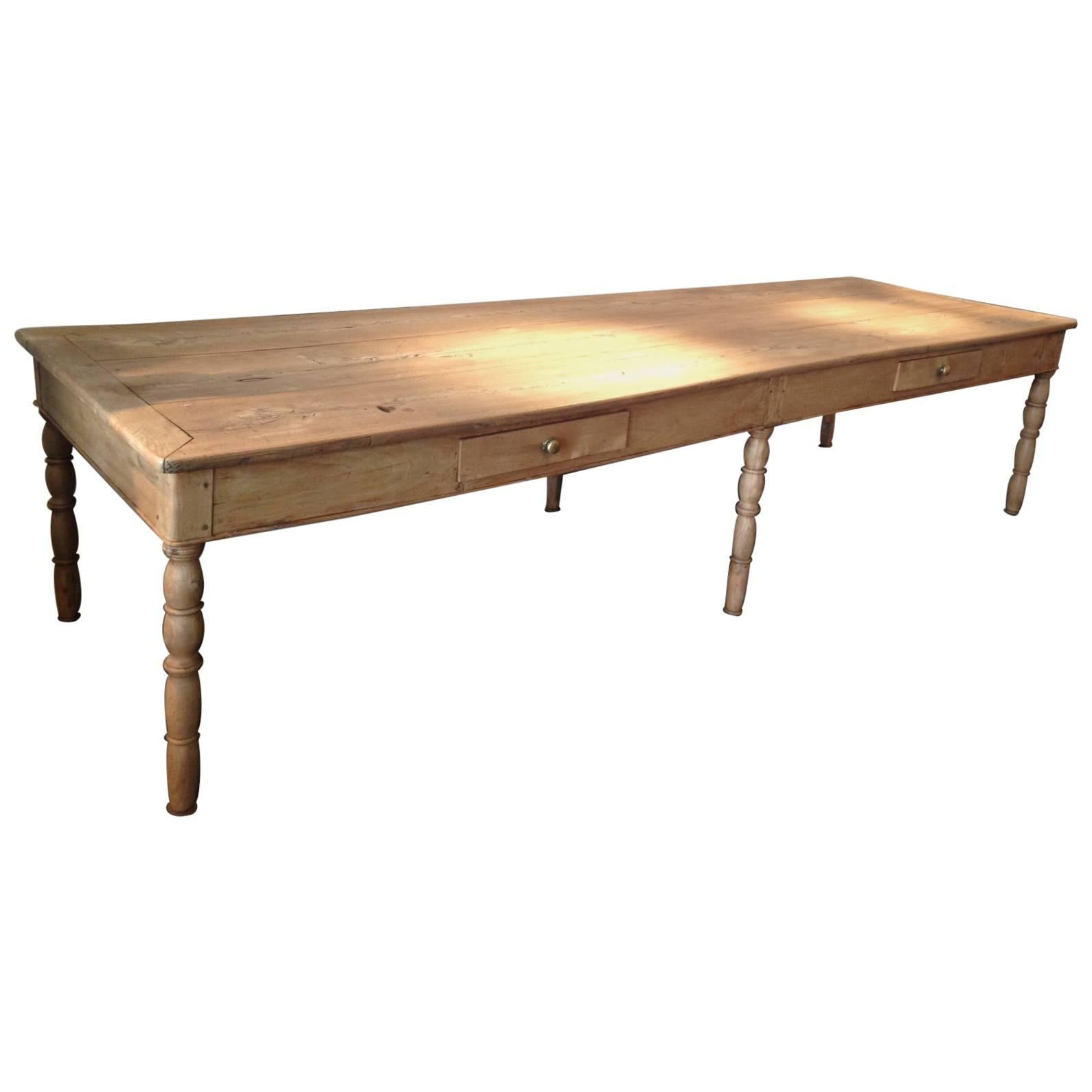 Large 19th Century Elmwood Table