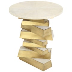 Shagreen and Bronze Side Table