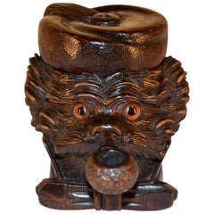 19th Century Black Forest Dog Humidor