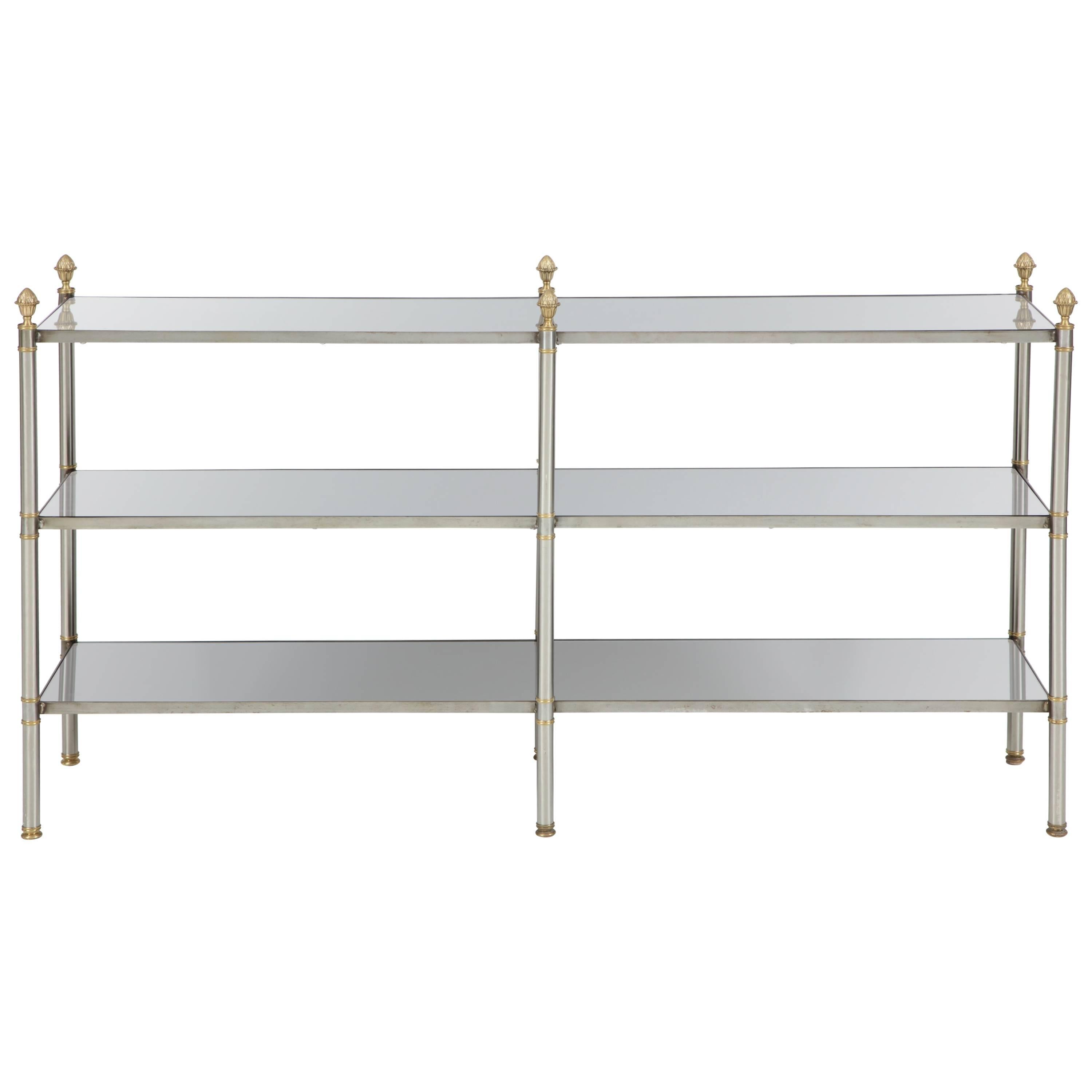 Brass and Steel Etagere