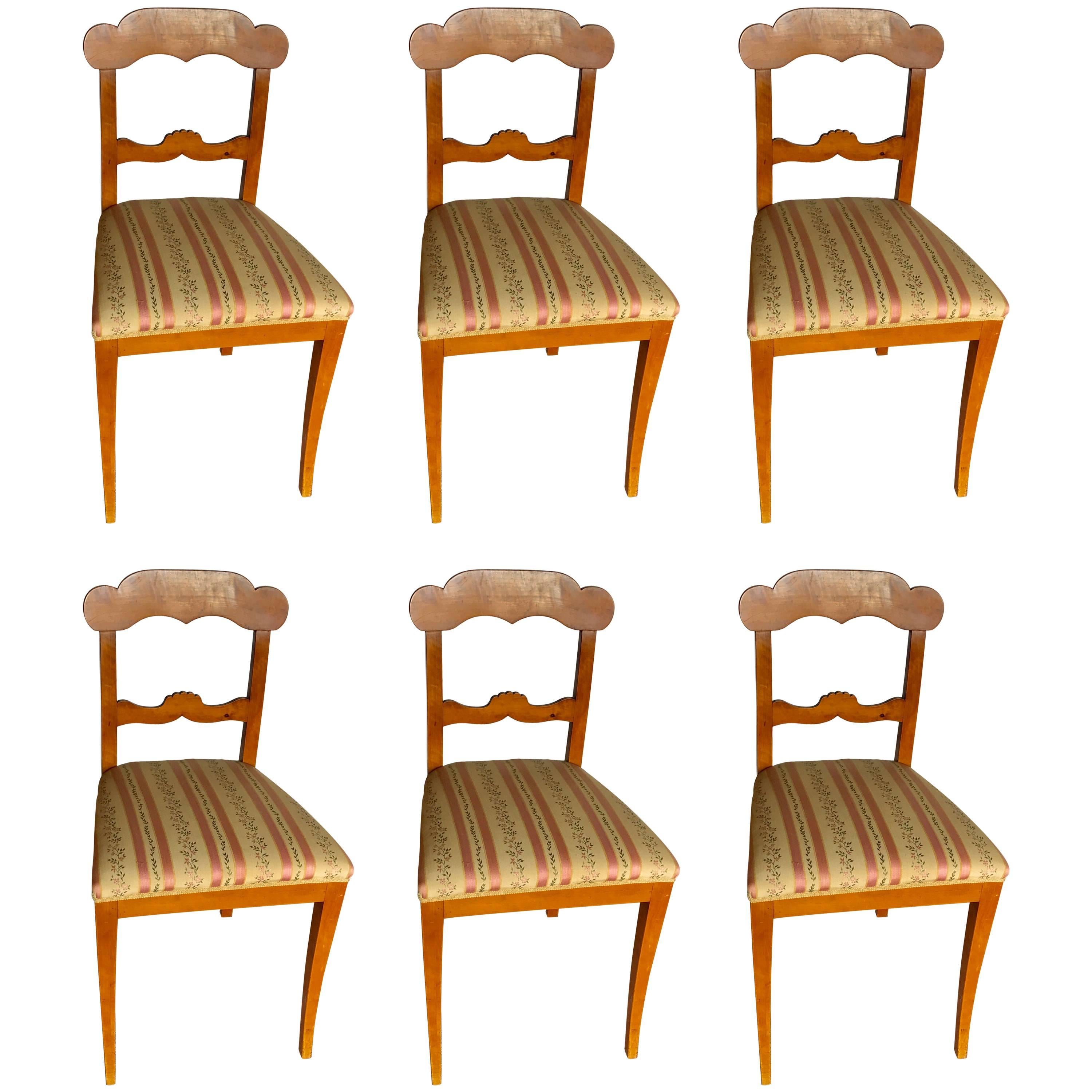 Set of Six Gustavian Chairs, Sweden, 1830