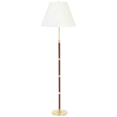 Danish Rosewood and Brass Floor Lamp by Fog & Mørup, circa 1960s