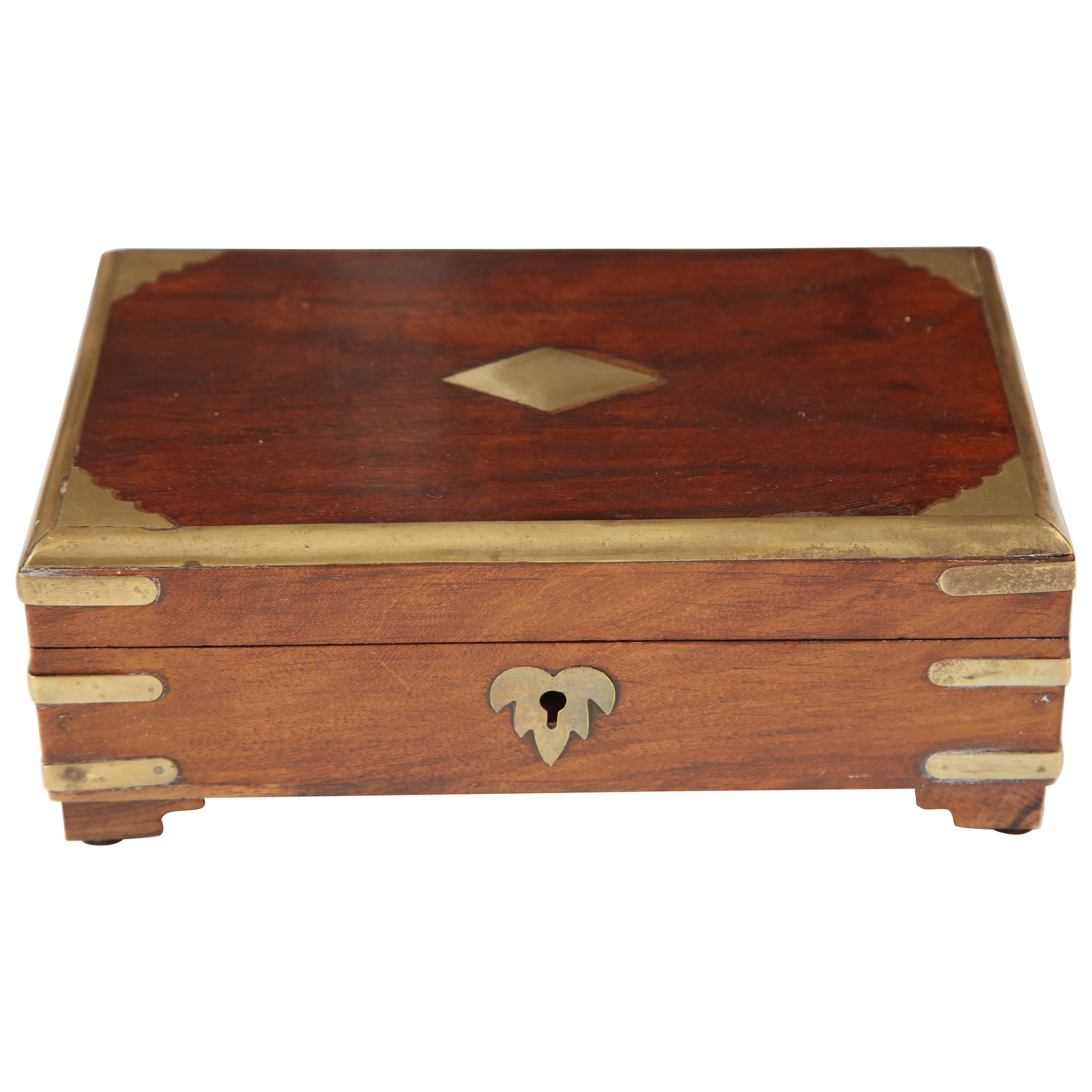 Vintage Brass and Wood Box