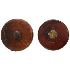 Antique Leather and Brass Tape Measure