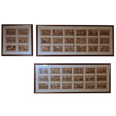 42 Framed Hand Colored Prints of William Coombe’s Character Dr Syntax