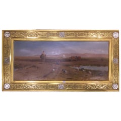 Antique Oil Painting on Canvas by Fredrick Goodall, 1893