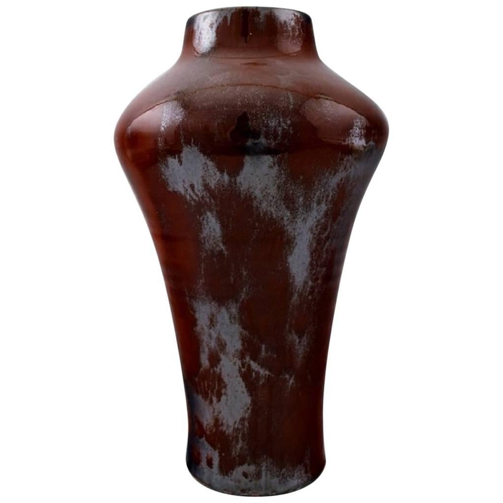 Large and Impressive Kahler, Luster Glaze Pottery Vase, Karl Hansen Reistrup For Sale