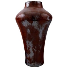 Grande e imponente vaso in ceramica Kahler, smaltato a lustro, Karl Hansen Reistrup