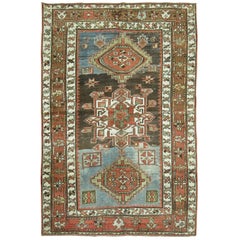 Antique Eclectic Persian Heriz Scatter Karadja Weave Rug