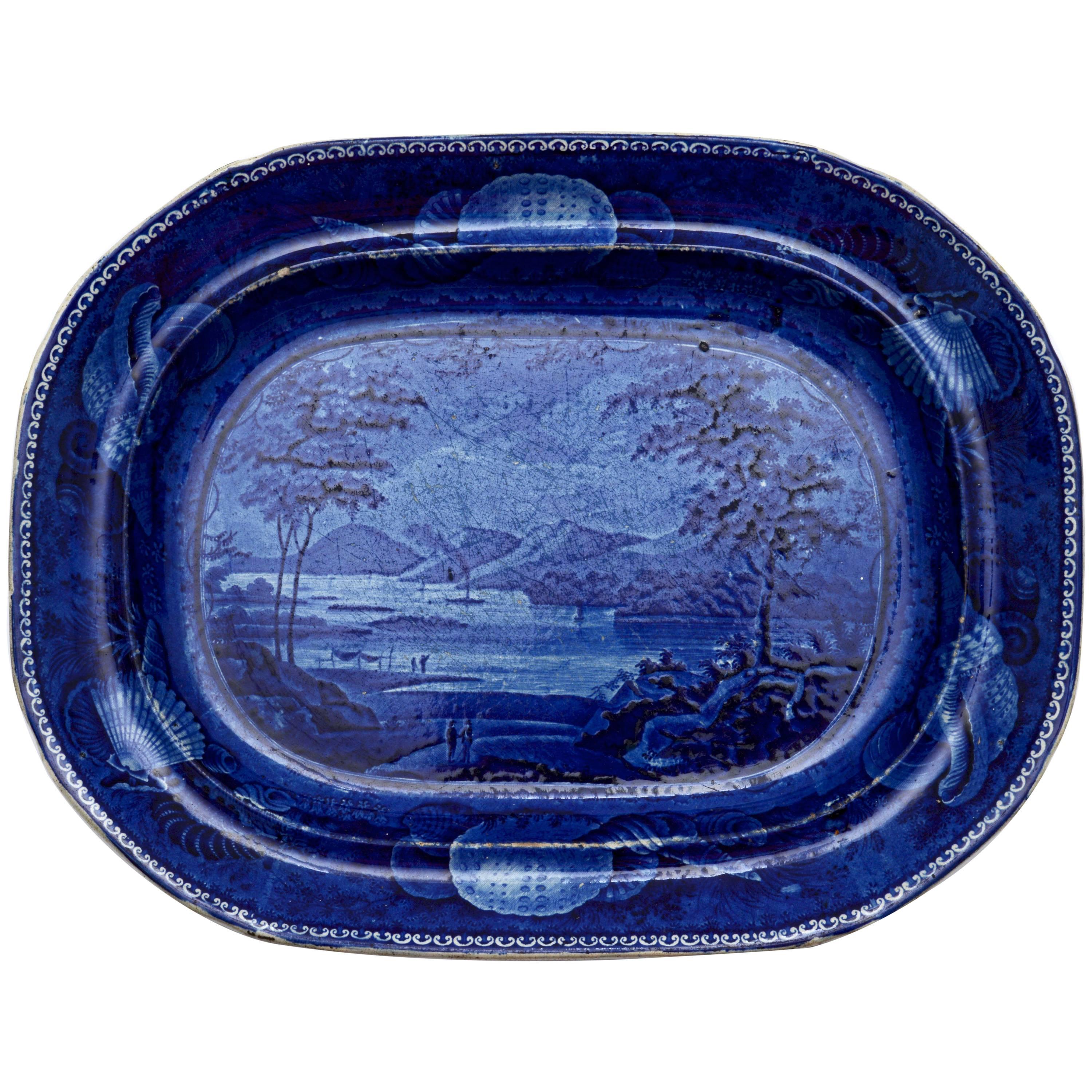 Lake George, State of New York Staffordshire Platter by Enoch Wood & Sons