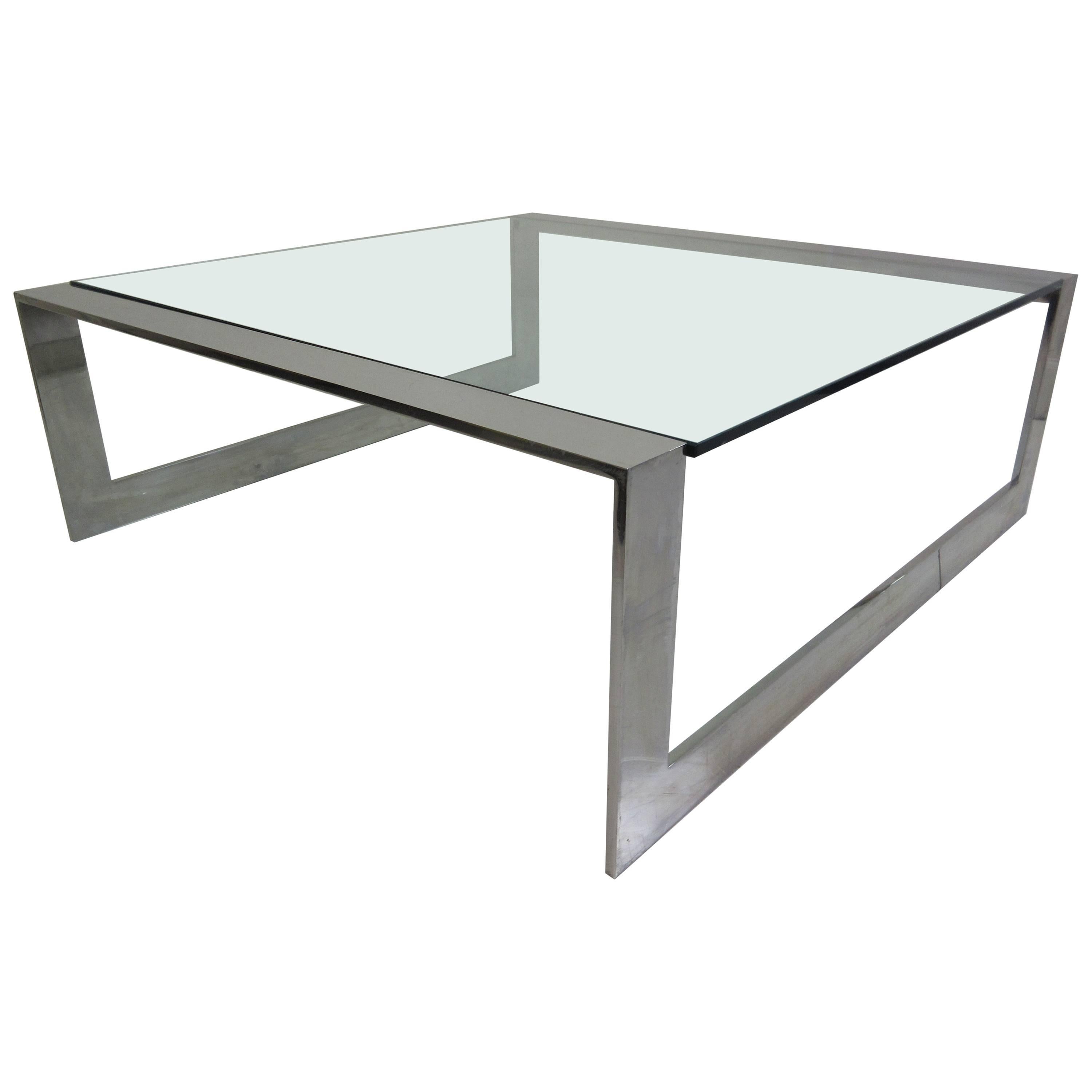 Lee Rosen for Pace Aluminum and Glass Coffee Table
