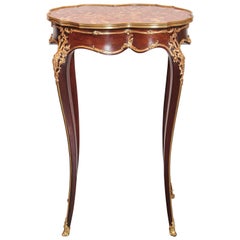 Antique 19th Century, French, Louis XV Mahogany and Gilt Bronze Side Table