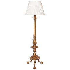 19th Century French Empire Gilt Bronze Floor Lamp