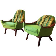 Original Adrian Pearsall Mid-Century Modern His and Hers Lounge Chairs, 1960s
