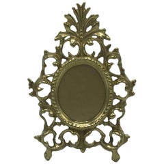 1980s Virginia Metal Crafters Brass Rococo Style Picture Frame 6
