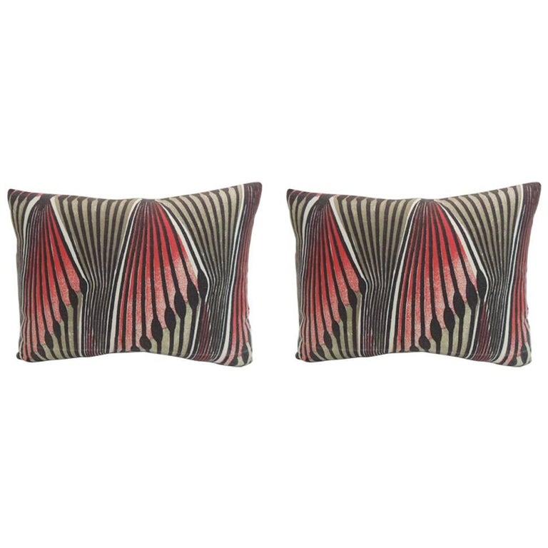 Pair of Vintage Modern Swedish Decorative Lumbar Pillows For Sale at 1stdibs