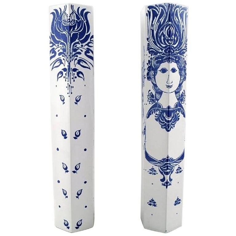Pair of Bjorn Wiinblad, Nymølle Candle for Tealights and Vase in  Earthenware at 1stDibs