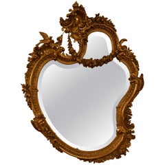 Antique French Gold Empress Eugenie Mirror