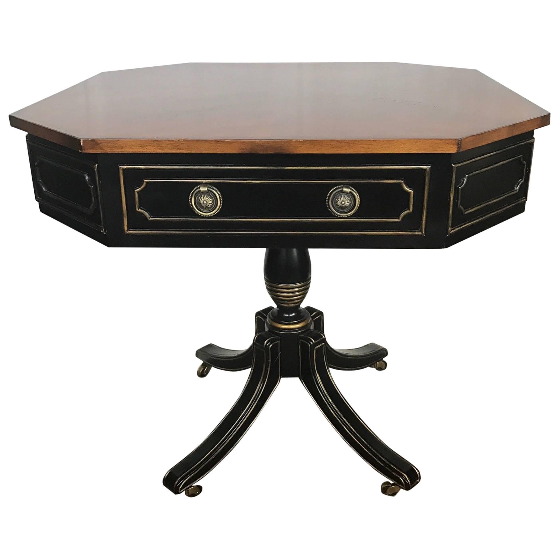 On Sale Now!  Neoclassical Style Ebony and Gilt Center Table